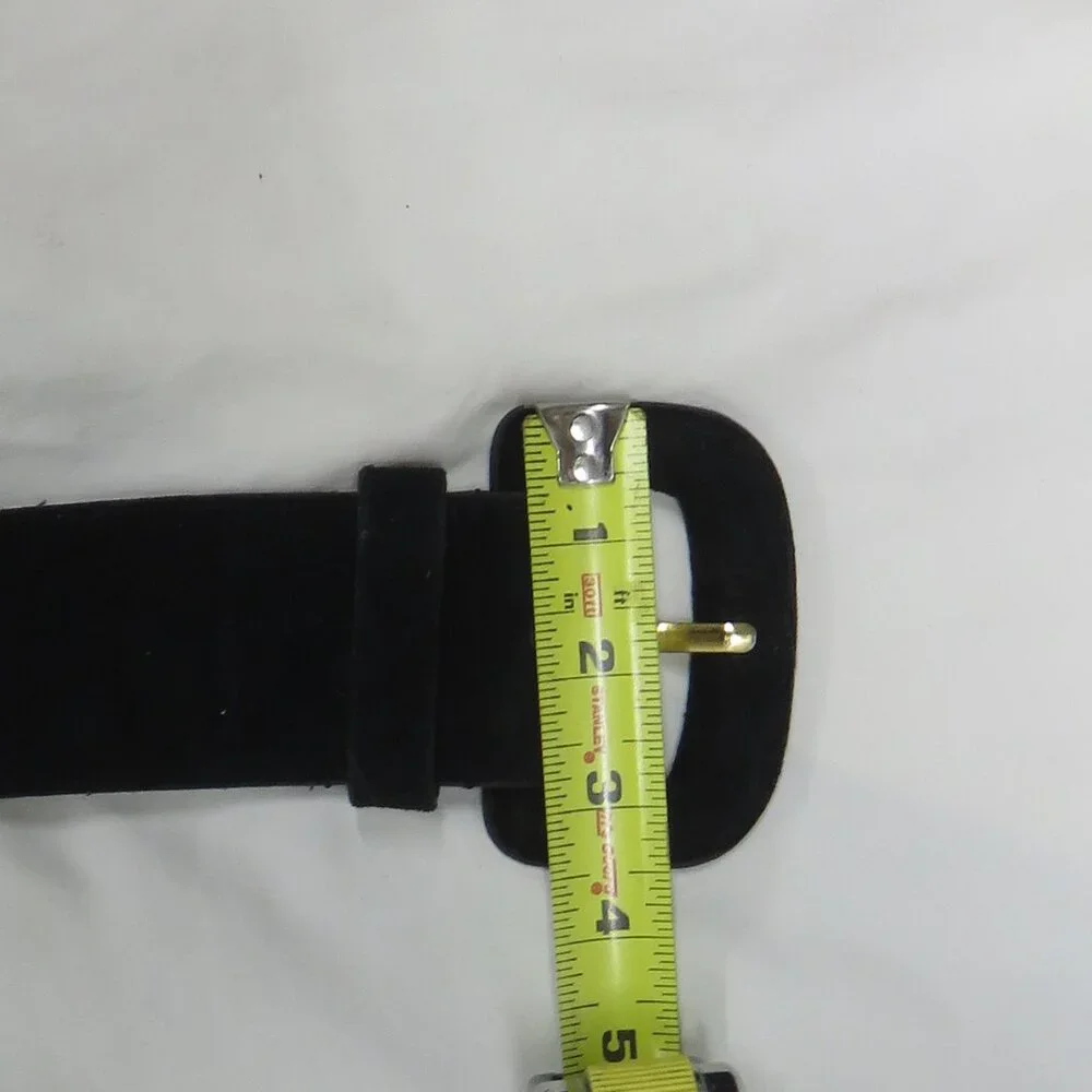 Women's Morgan Taylor Black Suede Wide Belt, Size Small - Picture 12 of 12